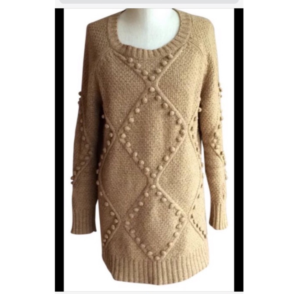 Moth Gold Knit Oversized Wool Sweater size Medium